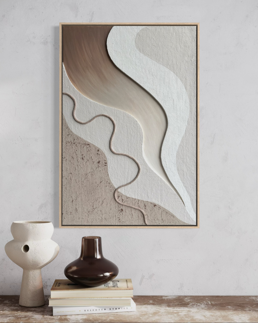 Áramlat, 50x80 cm, minimalista, modern festmény 01