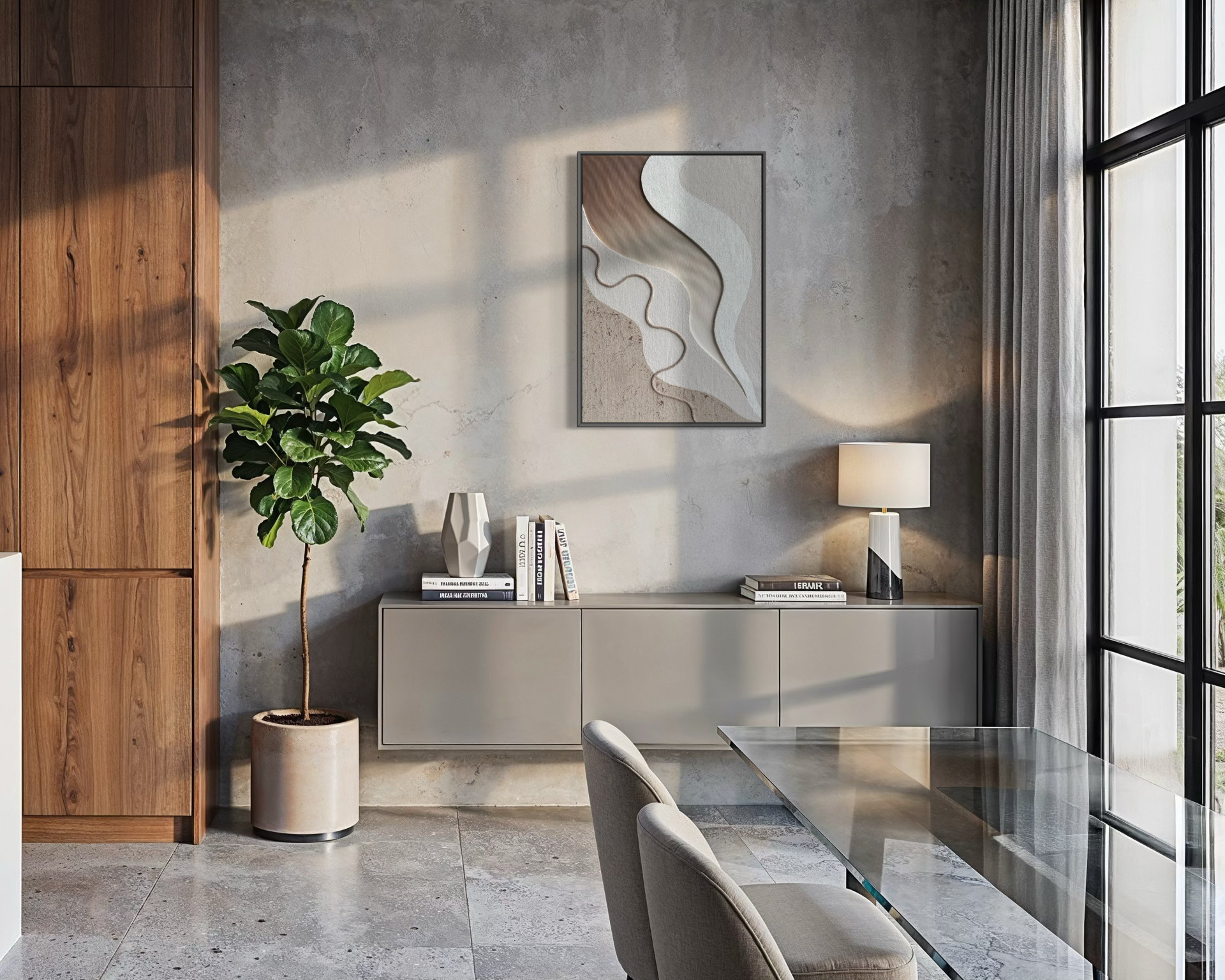 Áramlat, 50x80 cm, minimalista, modern festmény 02