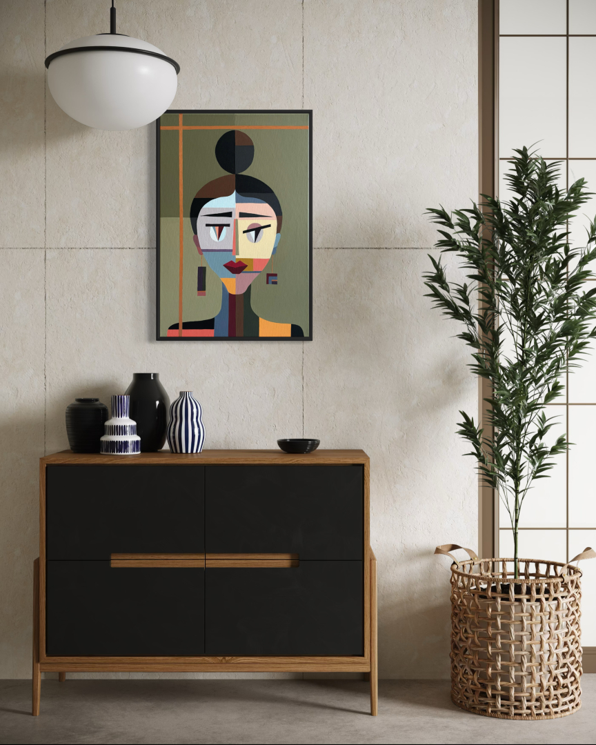 Báj 40x60 cm, geometriai, figuratí 2