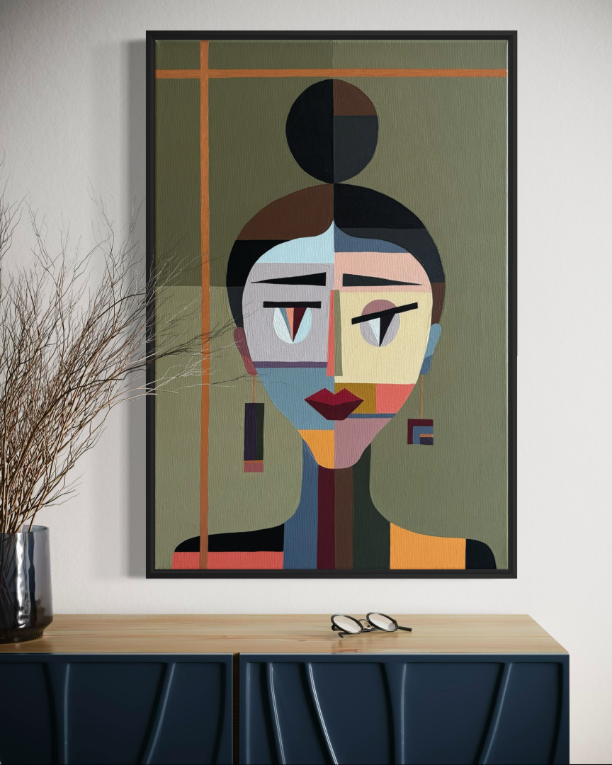 Báj 40x60 cm, geometriai, figuratí 3
