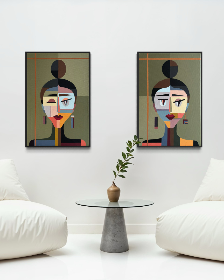 Báj 40x60 cm, geometriai, figuratí 5