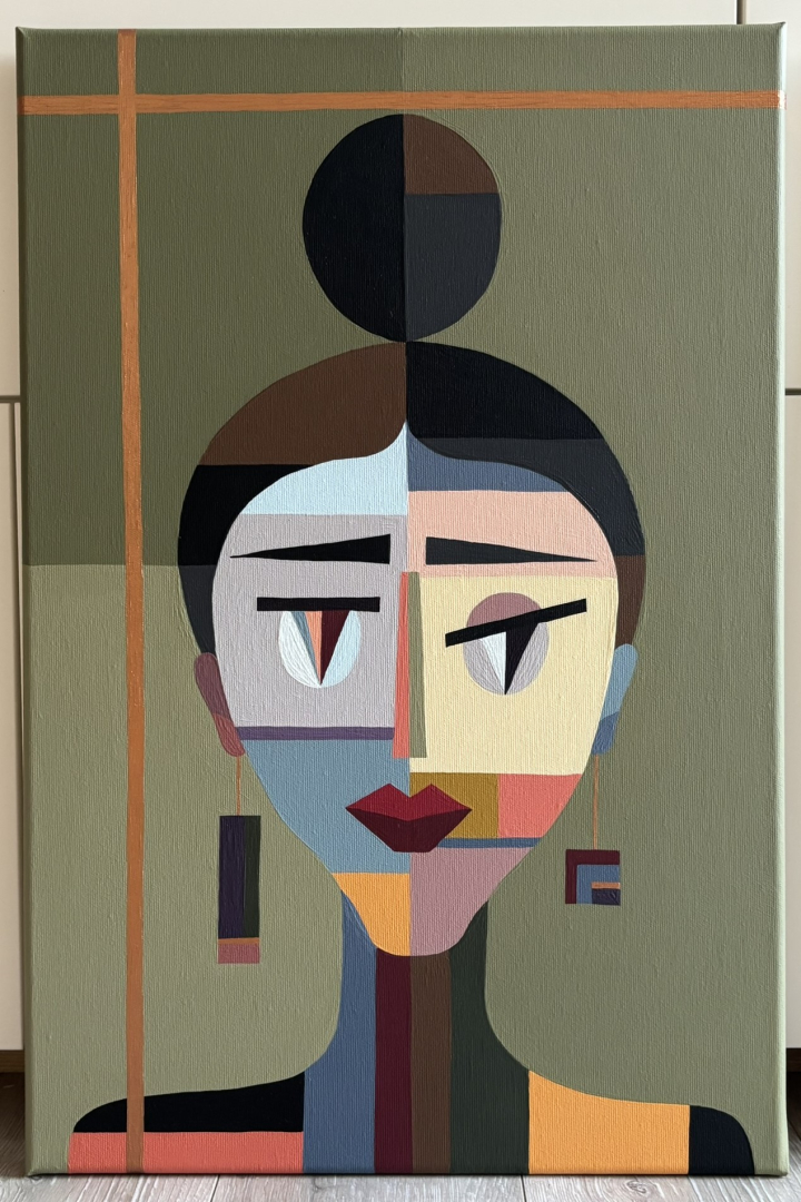 Báj 40x60 cm, geometriai, figuratí 8