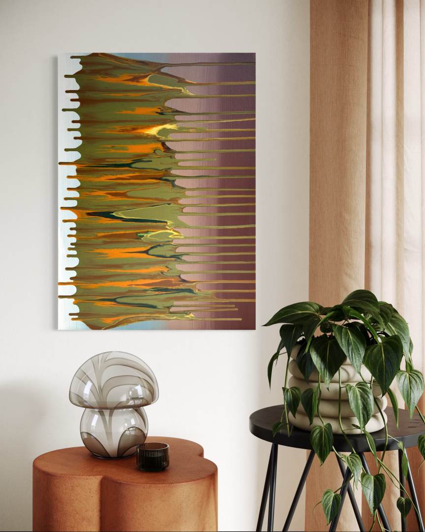 Flow, 50x70 cm, modern, absztrakt festmény 01