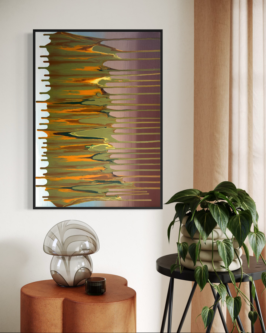 Flow, 50x70 cm, modern, absztrakt festmény 02