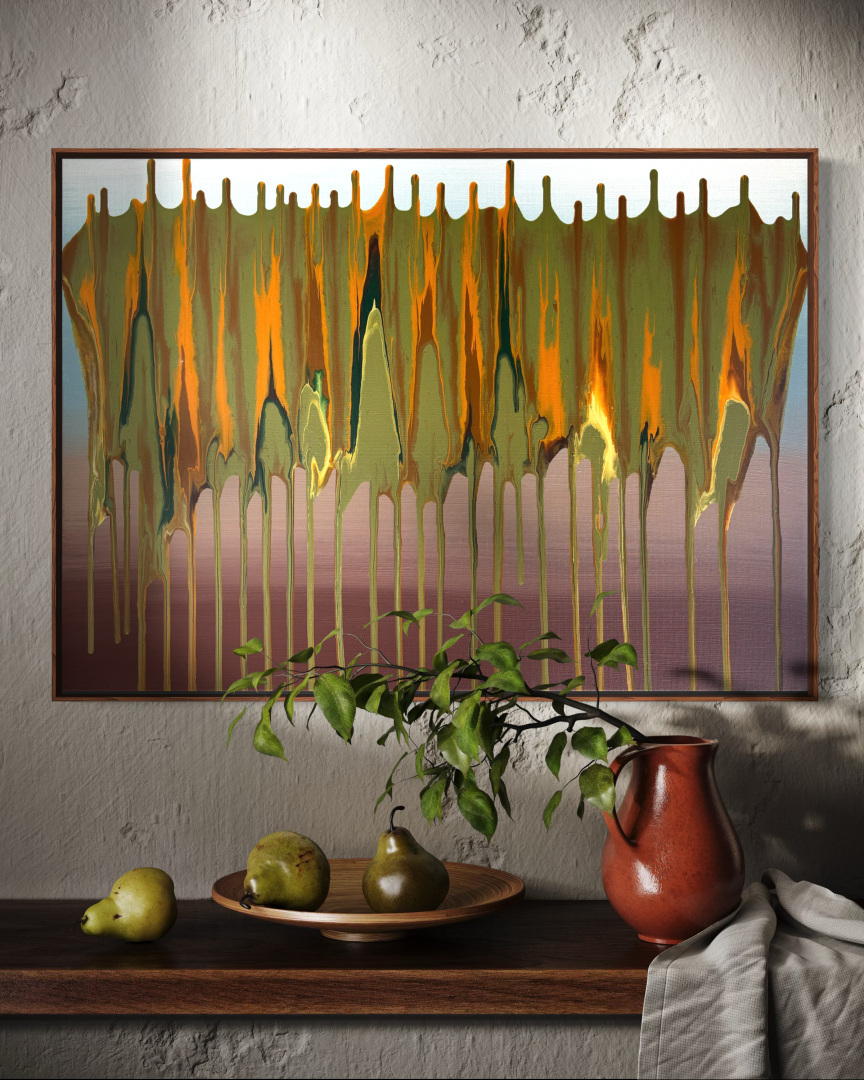 Flow, 50x70 cm, modern, absztrakt festmény 03