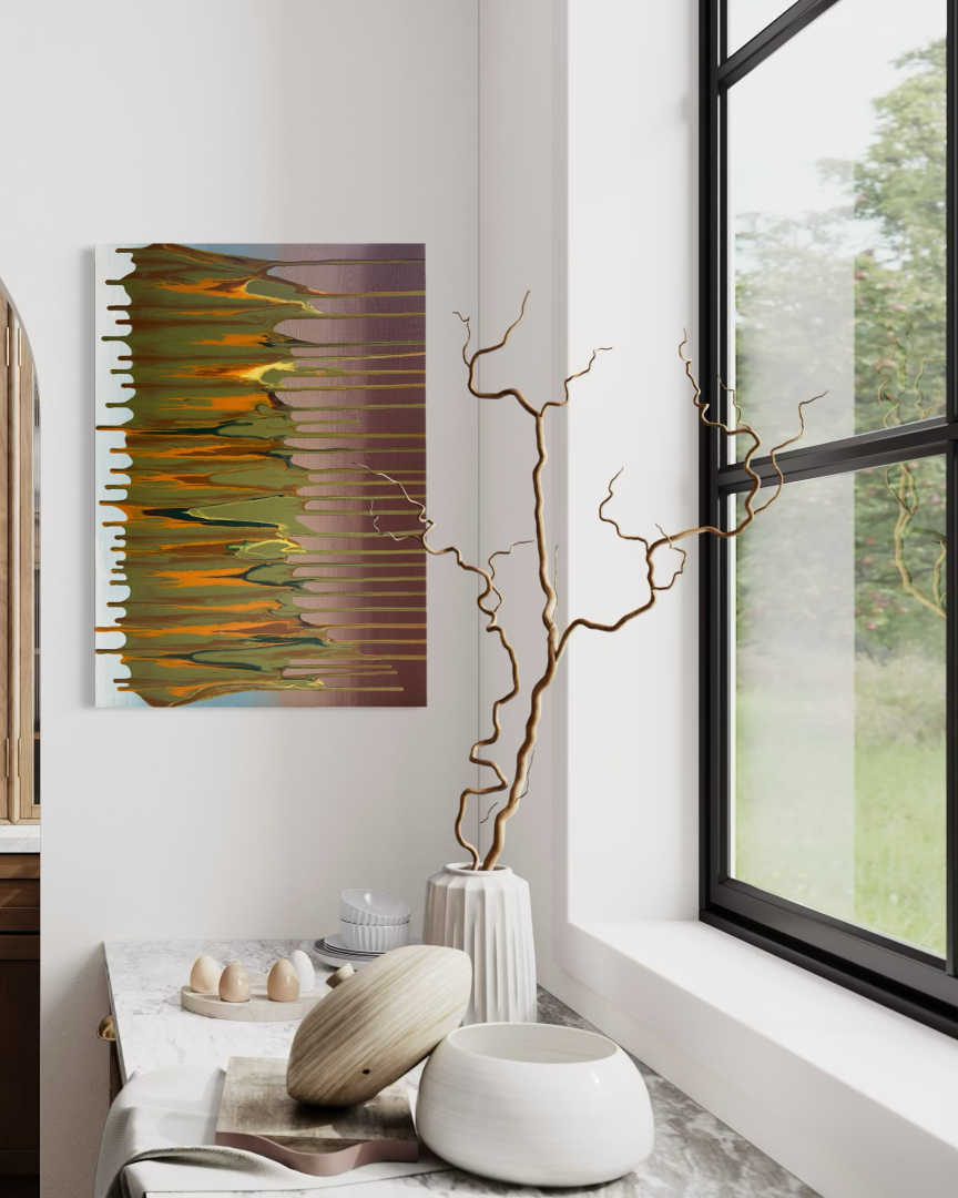 Flow, 50x70 cm, modern, absztrakt festmény 04