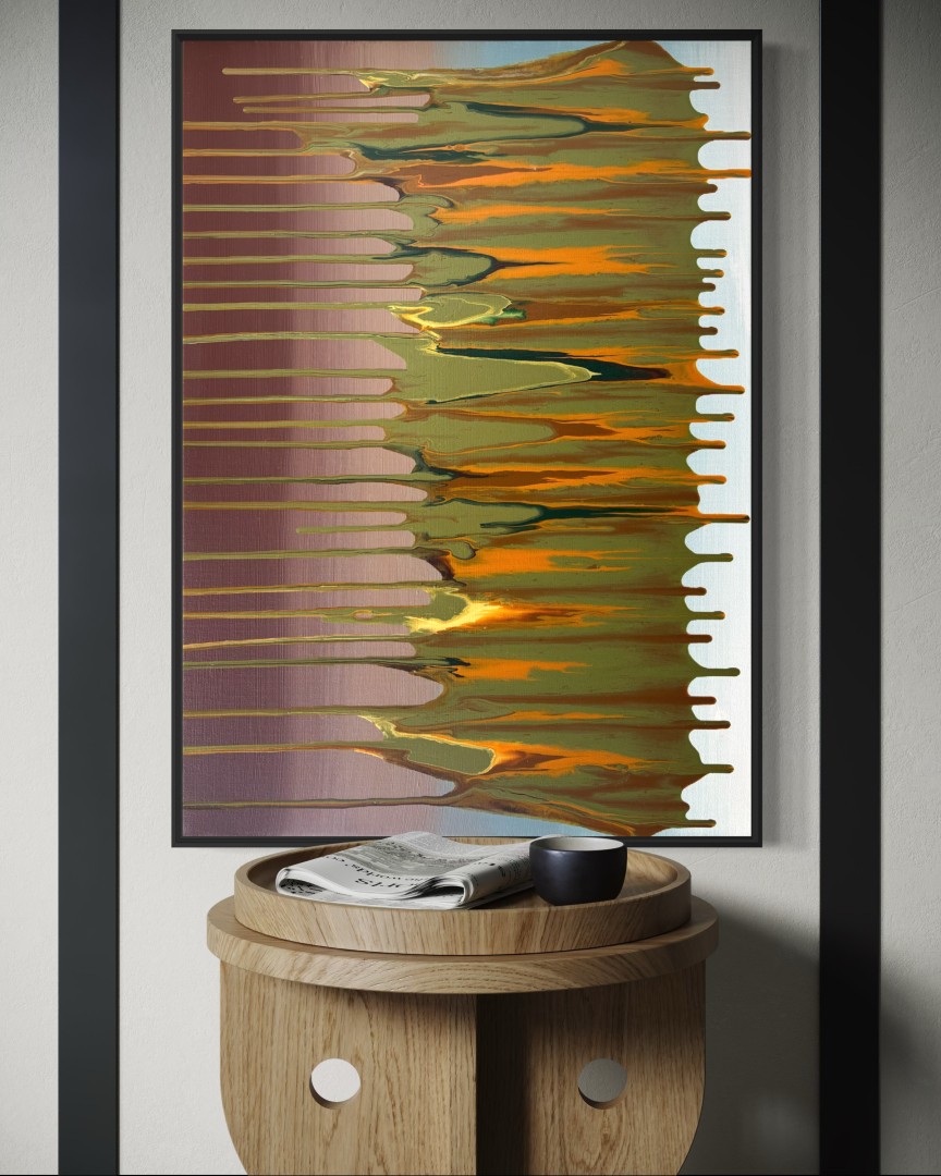 Flow, 50x70 cm, modern, absztrakt festmény 07