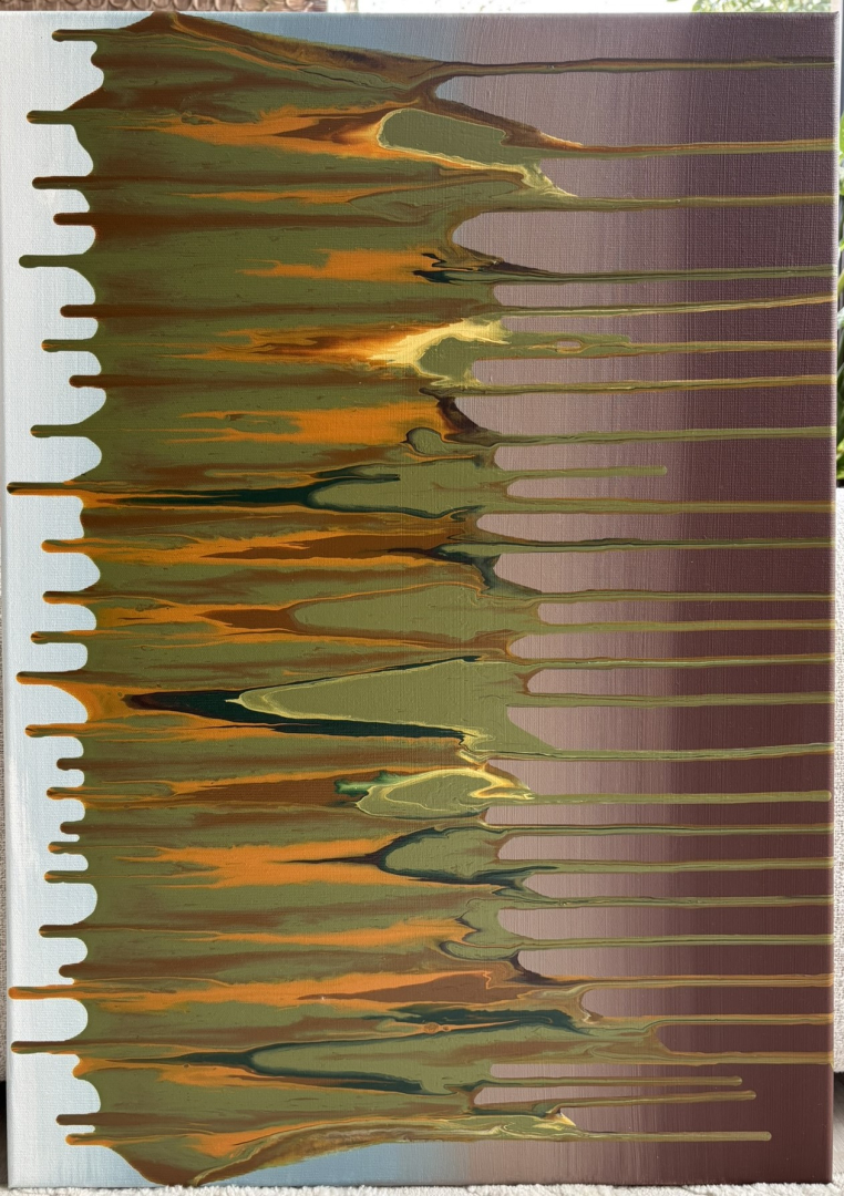 Flow, 50x70 cm, modern, absztrakt festmény 08