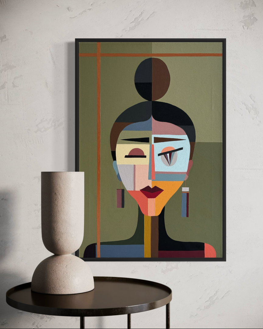 Kéj 40x60 cm, geometriai, figuratív 1