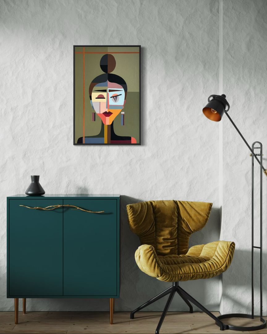 Kéj 40x60 cm, geometriai, figuratív 2