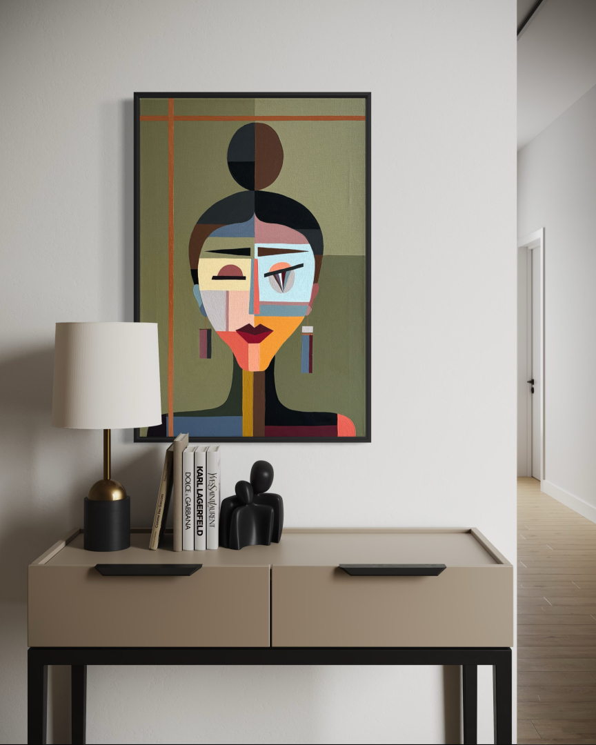 Kéj 40x60 cm, geometriai, figuratív 4