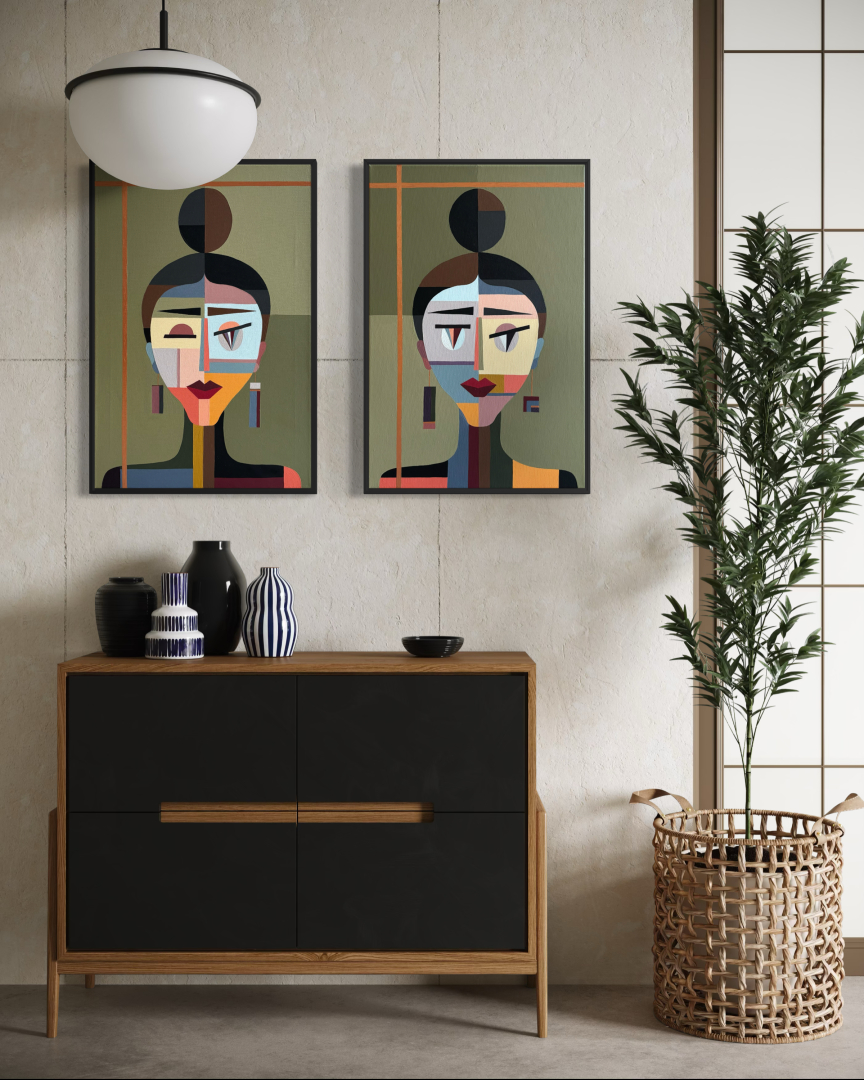 Kéj 40x60 cm, geometriai, figuratív 5