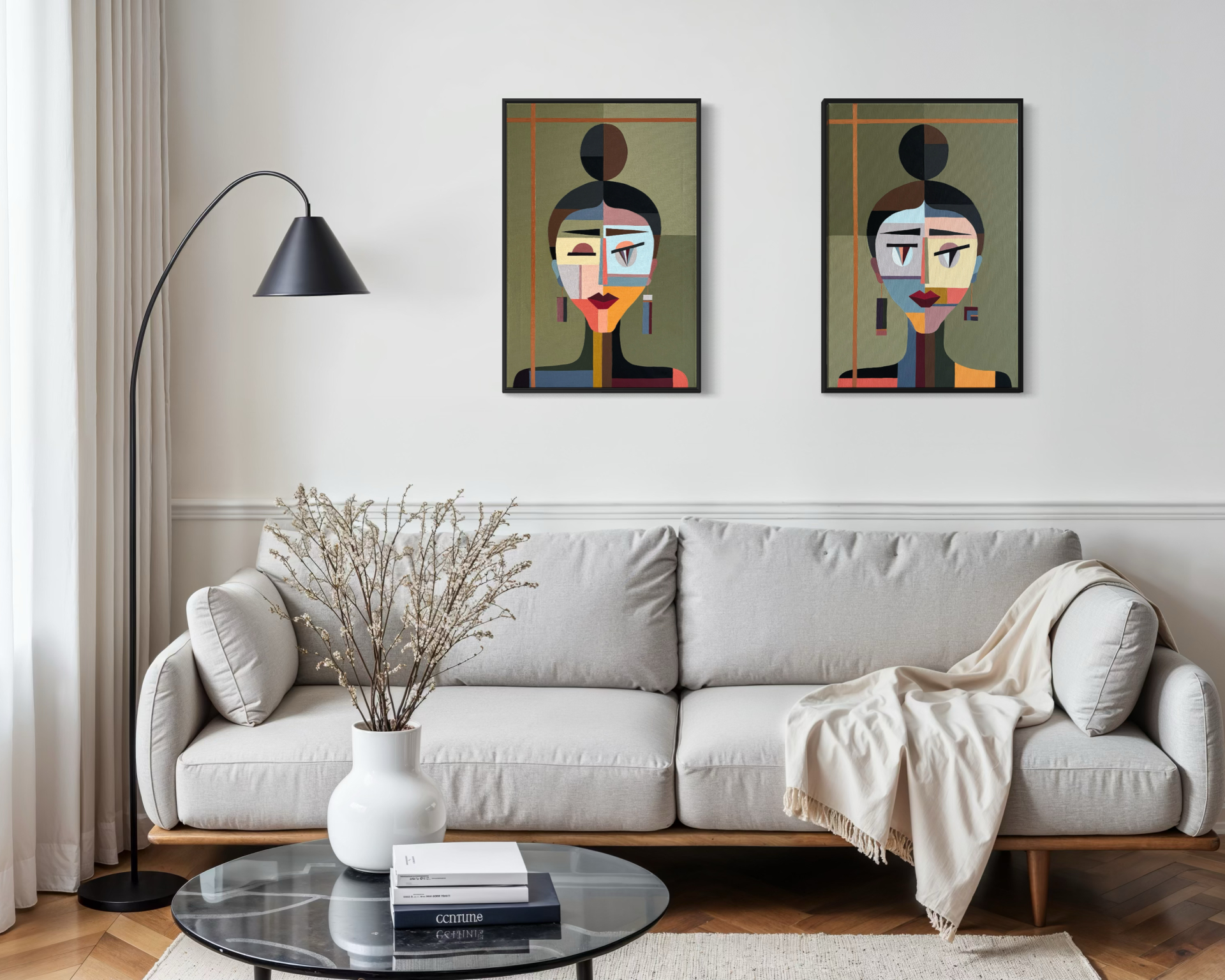 Kéj 40x60 cm, geometriai, figuratív 7