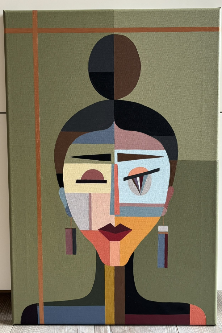 Kéj 40x60 cm, geometriai, figuratív 8