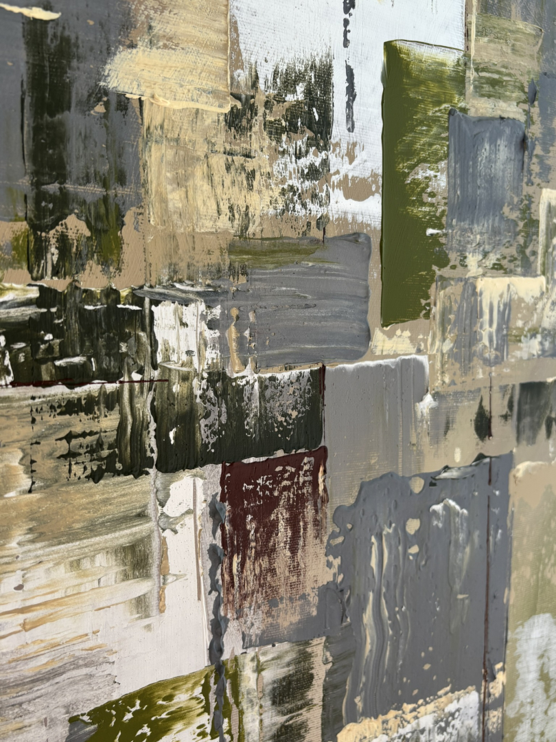 Mező, 90x130 cm, absztrakt, egyedi festmény 08