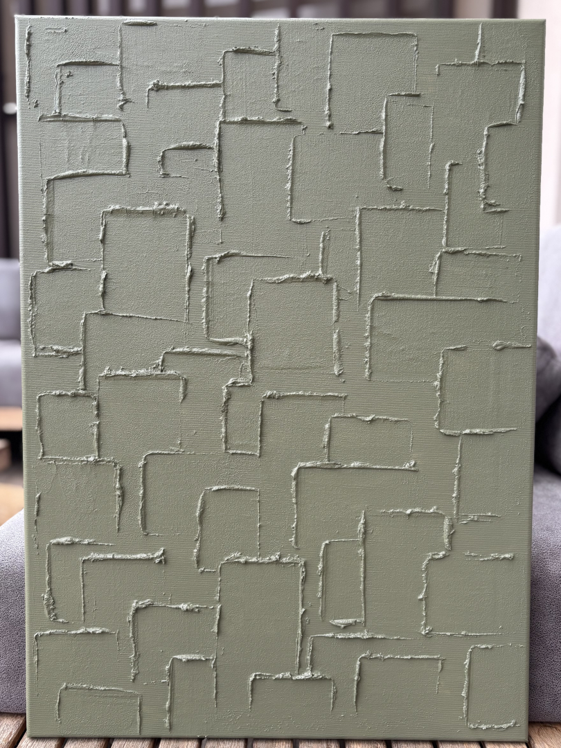 Olíva 1, 50x70 cm, absztrakt, modern, minimál, festmény 07