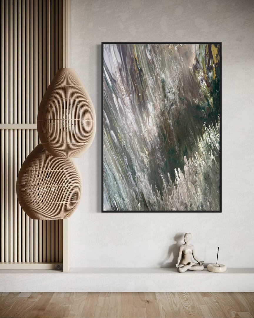Vihar, 70x100 cm, modern, absztrakt festmény 01