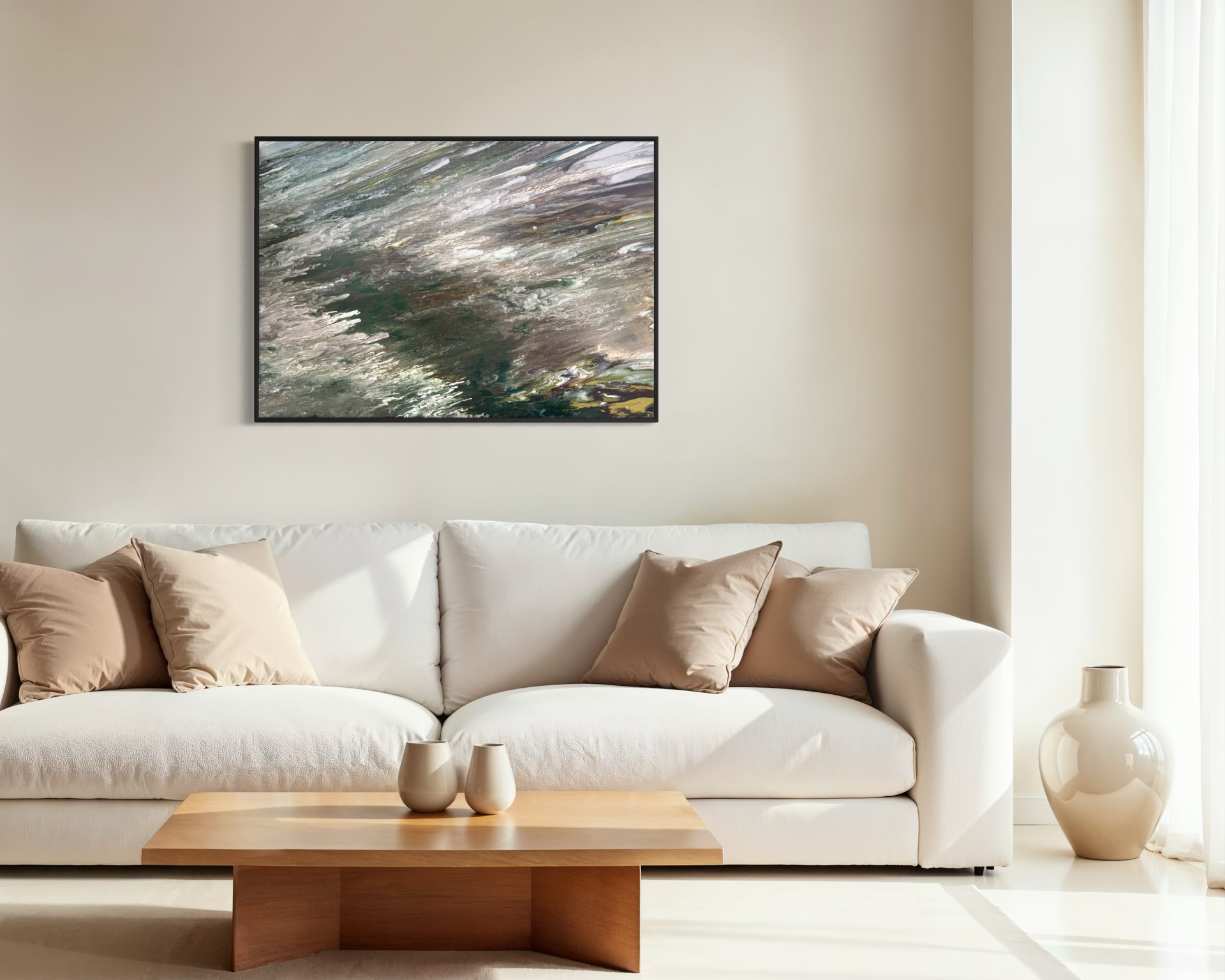 Vihar, 70x100 cm, modern, absztrakt festmény 03