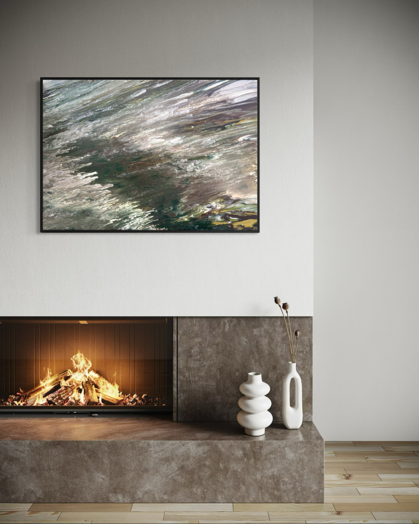 Vihar, 70x100 cm, modern, absztrakt festmény 05