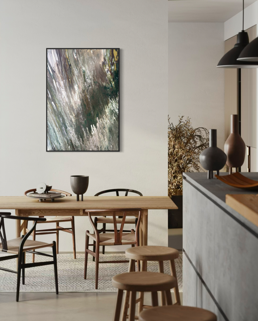 Vihar, 70x100 cm, modern, absztrakt festmény 06