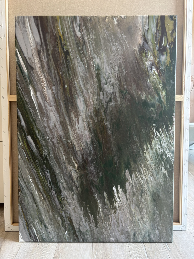 Vihar, 70x100 cm, modern, absztrakt festmény 09